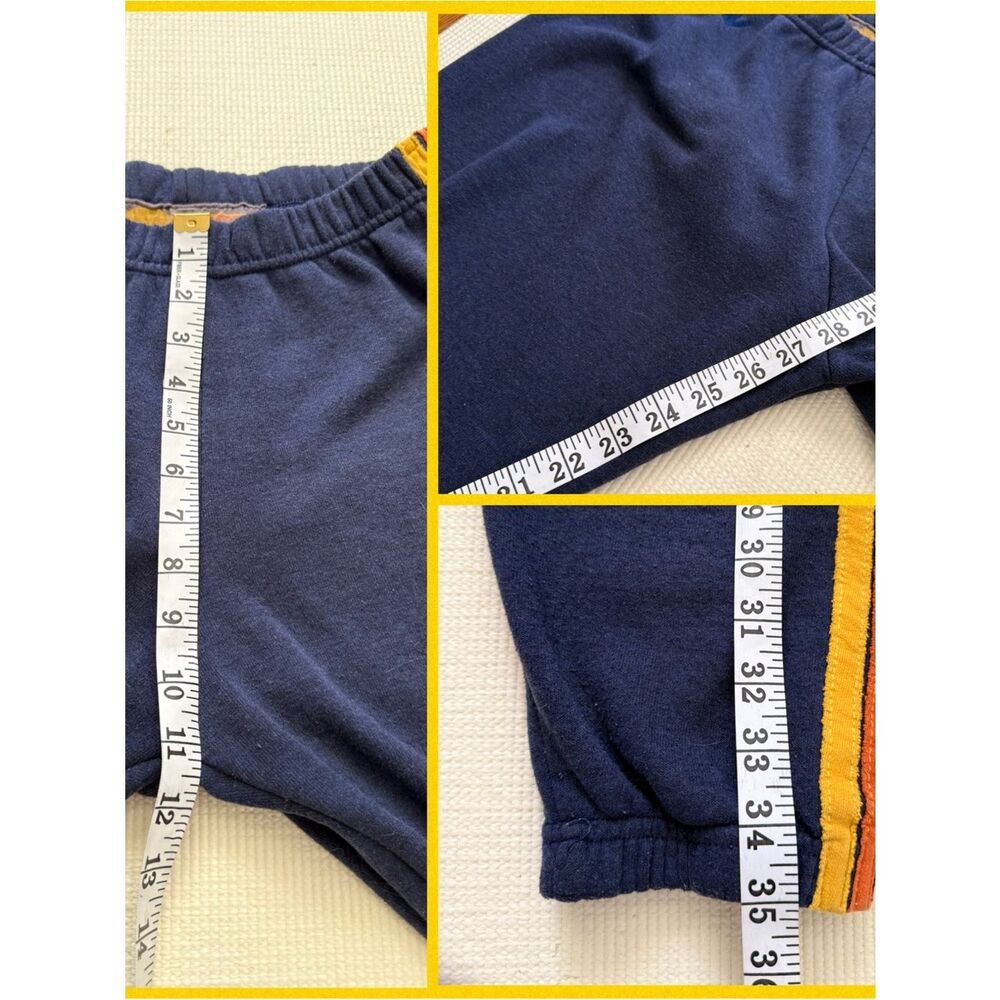 Aviator Nation Five Stripe Rainbow Sweatpants Classic Navy Colorway size Medium - Picture 9 of 15